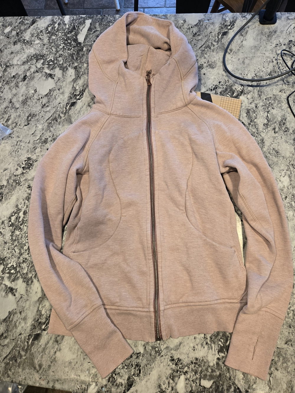 Lululemon Scuba Hoodie Size 6 Heathered Bark Berry